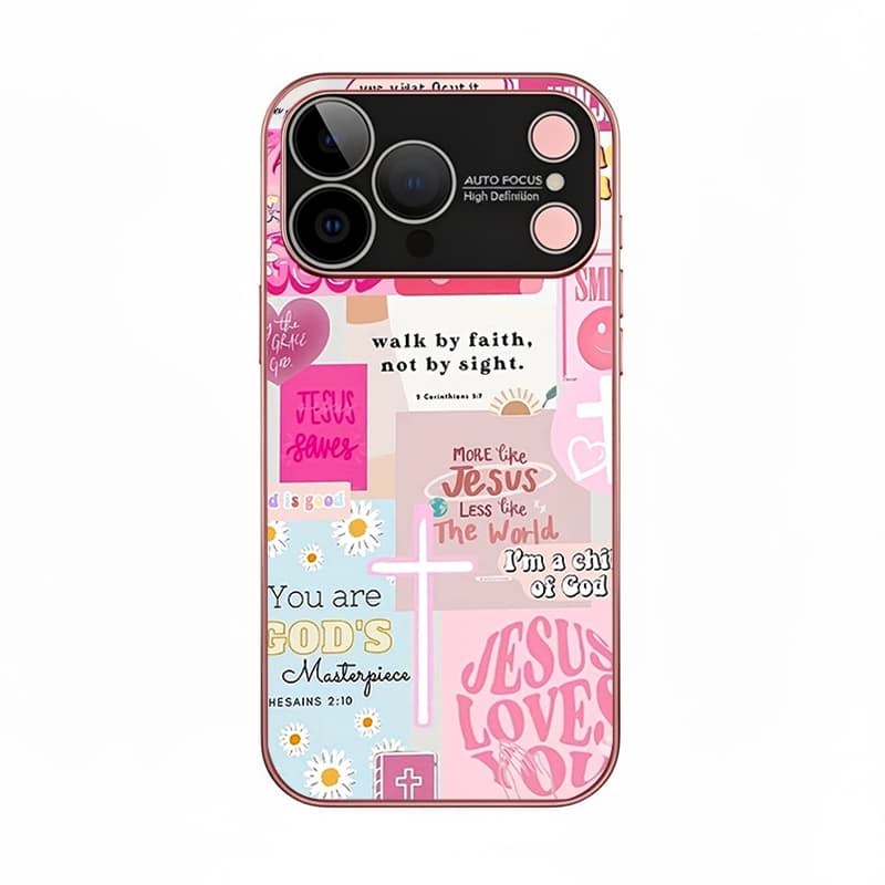 Electroplated Large Viewfinder Phone Case BMW Black Warrior Car Theme Full Coverage Shockproof Protective Cover 4