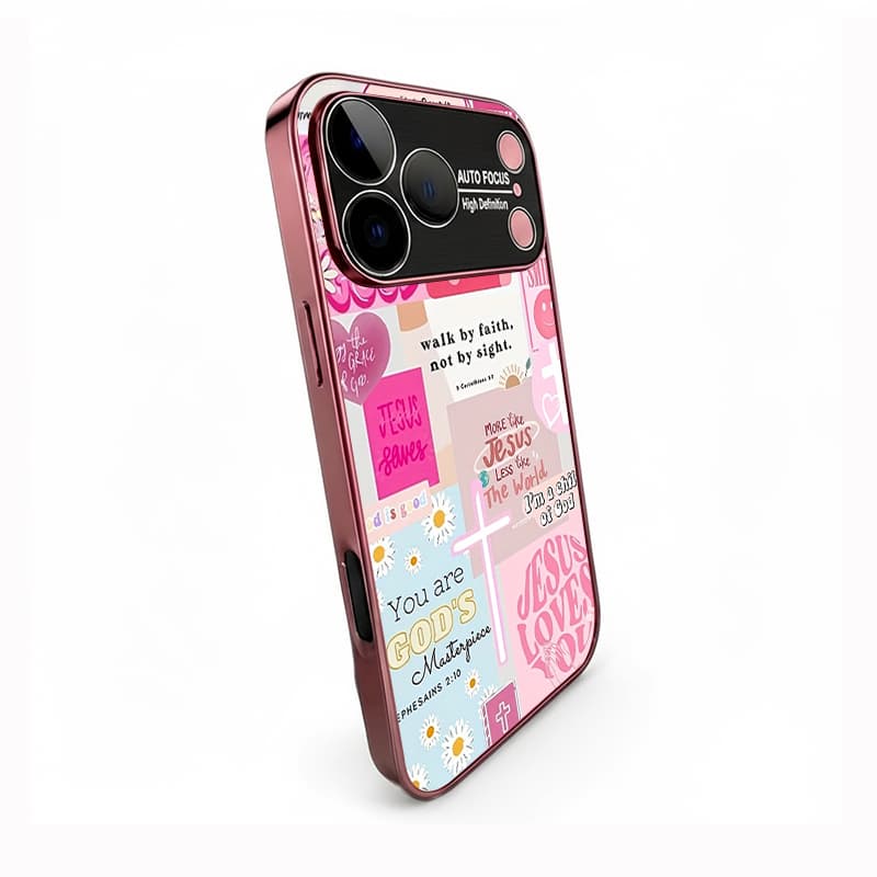 Electroplated Large Viewfinder Phone Case BMW Black Warrior Car Theme Full Coverage Shockproof Protective Cover 5