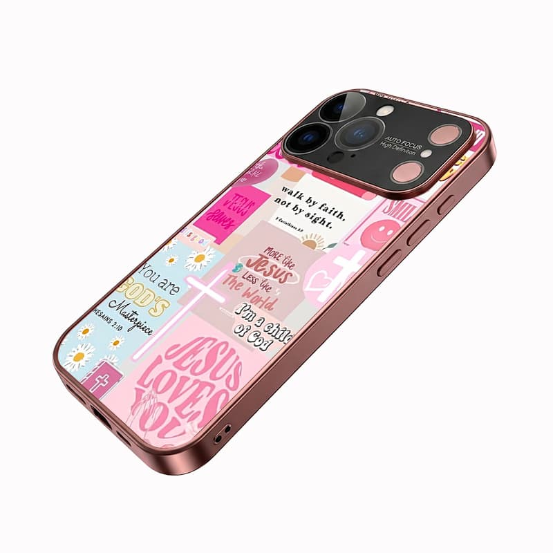 Electroplated Large Viewfinder Phone Case BMW Black Warrior Car Theme Full Coverage Shockproof Protective Cover 6