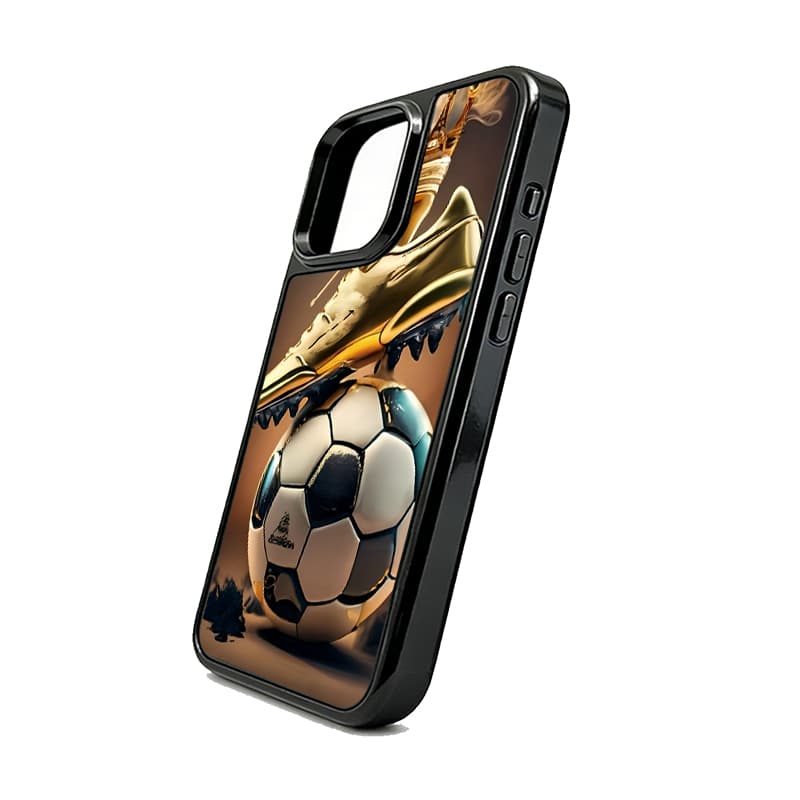 2-in-1 Shockproof Phone Case Golden Cleat and Football Theme Full Coverage Protective Cover 2