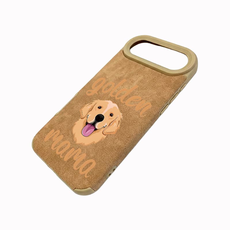 Lambskin Texture Phone Case Solid Color Minimalist Premium Feel Full Coverage Shockproof Protective Cover 3